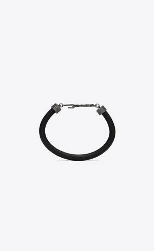 bracelet opyum ysl|Opyum bracelet in crinkled leather and metal .